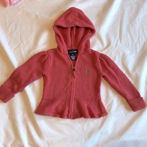 Ralph Lauren zip up sweater size 9 months